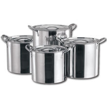 Good Quality 4PC Large Stainless Steel Catering Deep Stock Set